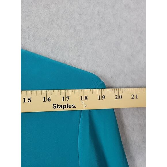 Perceptions Green 3/4 Gathered Sleeve Tie Front Cardigan Women's Plus 2X Stretch - Picture 11 of 13